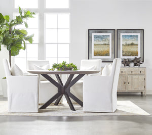 Essentials for Living Stitch & Hand - Dining & Bedroom Shelter Slipcover Arm Chair 6665.LPPRL/NGB