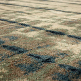 Karastan Rugs Shibori Stripe Indigo 9' 6" x 12' 11" Area Rug