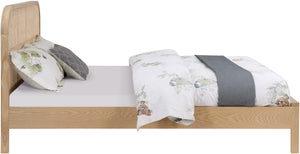 Siena Ash Veneer / Engineered Wood / Natural Cane Mid-Century Modern Natural Ash Wood King Bed (3 Boxes) - 79" W x 85.5" D x 43" H