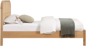 Siena Ash Veneer / Engineered Wood / Natural Cane Mid-Century Modern Natural Ash Wood Twin Bed (3 Boxes) - 42" W x 80.5" D x 43" H