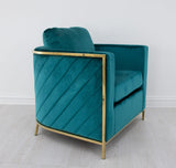 Zeugma Sienna Gold and Green Chair