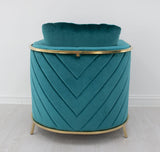 Zeugma Sienna Gold and Green Chair