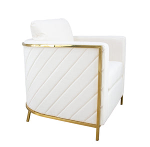 Zeugma Sienna Gold and White Chair