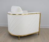 Zeugma Sienna Gold and White Chair