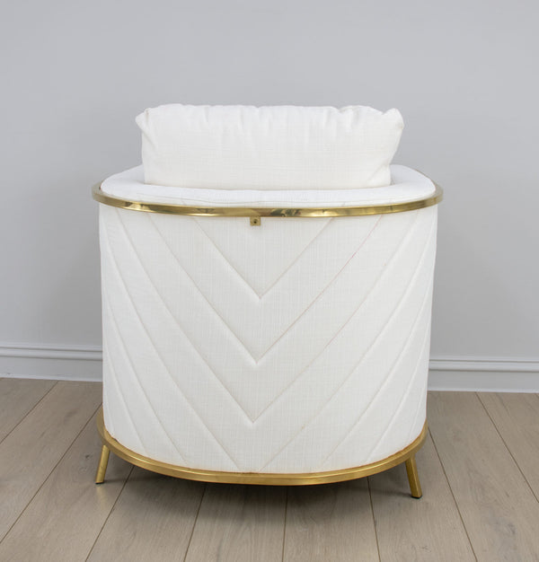 Zeugma Sienna Gold and White Chair