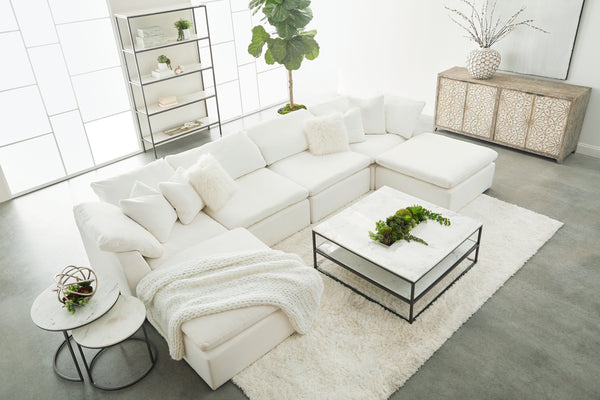 Essentials for Living Stitch & Hand - Upholstery Sky Modular Ottoman 6610-0.LPPRL