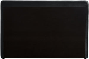 Sloan Velvet / Engineered Wood / Foam Contemporary Black Velvet Full Bed (3 Boxes) - 59" W x 89" D x 44.5" H