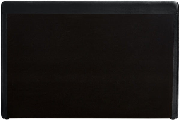 Sloan Velvet / Engineered Wood / Foam Contemporary Black Velvet Full Bed (3 Boxes) - 59" W x 89" D x 44.5" H