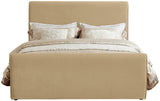 Sloan Velvet / Engineered Wood / Foam Contemporary Camel Velvet Full Bed (3 Boxes) - 59" W x 89" D x 44.5" H