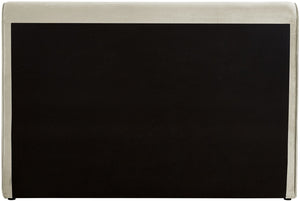 Sloan Velvet / Engineered Wood / Foam Contemporary Cream Velvet Full Bed (3 Boxes) - 59" W x 89" D x 44.5" H