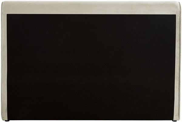 Sloan Velvet / Engineered Wood / Foam Contemporary Cream Velvet Full Bed (3 Boxes) - 59" W x 89" D x 44.5" H