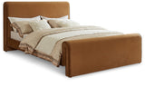 Sloan Velvet / Engineered Wood / Foam Contemporary Saddle Velvet Full Bed (3 Boxes) - 59" W x 89" D x 44.5" H