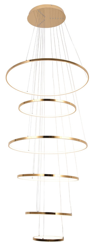 Bethel Gold LED Chandelier in Metal & Acrylic