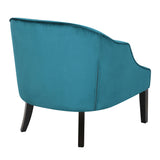 Sofia Contemporary Accent Chair in Green Velvet by LumiSource
