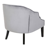 Sofia Contemporary Accent Chair in Silver Velvet by LumiSource