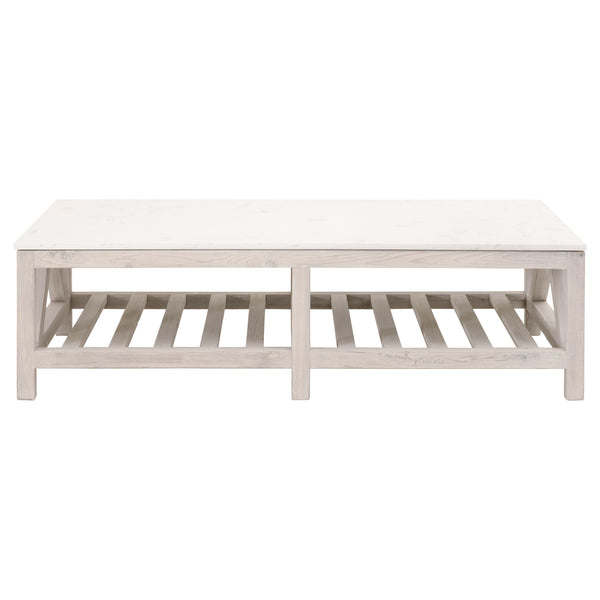 Essentials for Living Bella Antique Spruce Coffee Table 8019.WW-PNE/WHTQ