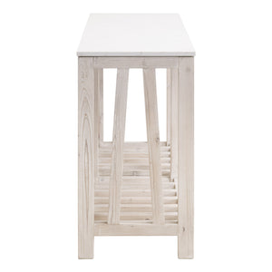 Essentials for Living Bella Antique Spruce Console Table 8021.WW-PNE/WHTQ