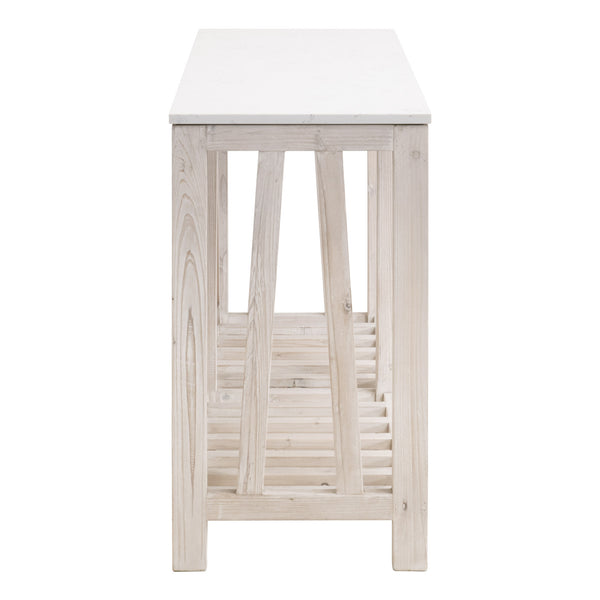 Essentials for Living Bella Antique Spruce Console Table 8021.WW-PNE/WHTQ