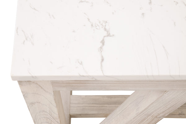 Essentials for Living Bella Antique Spruce End Table 8020.WW-PNE/WHTQ