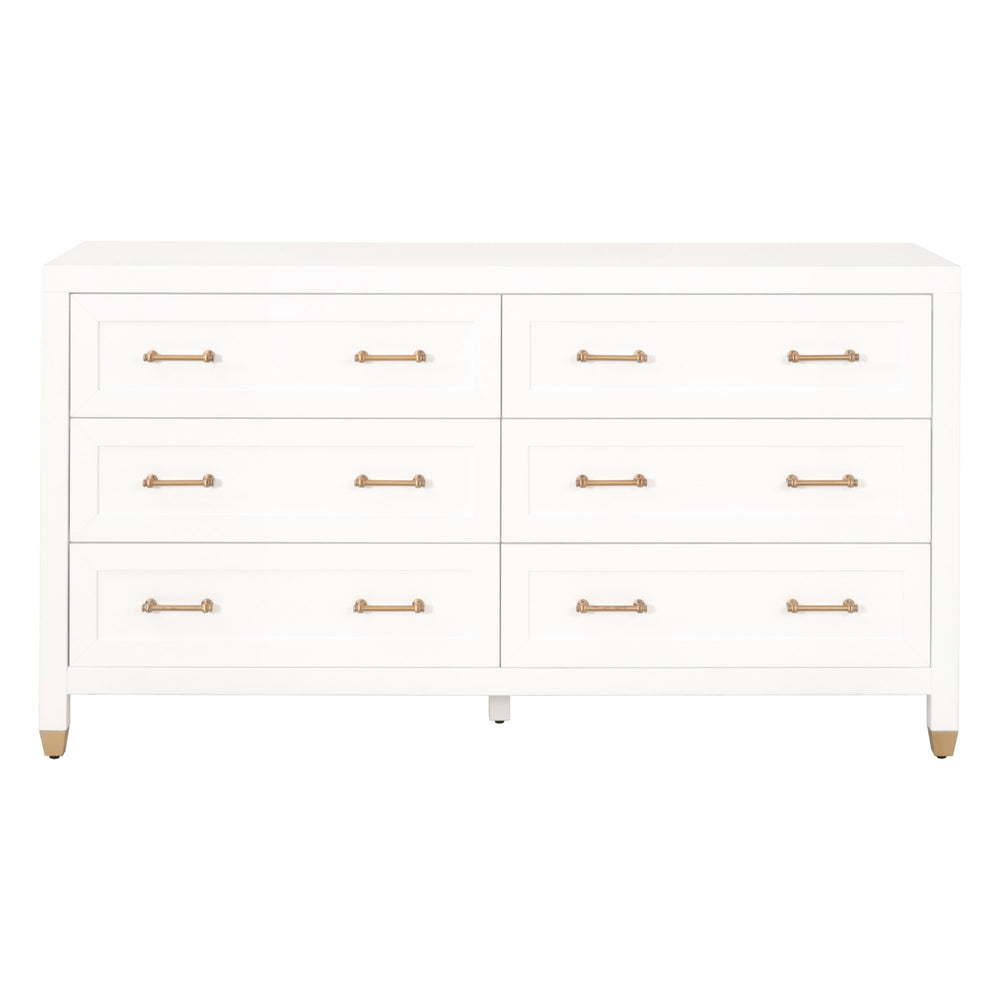 Essentials for Living Traditions Stella 6-Drawer Double Dresser 6136.WHT/BBRS
