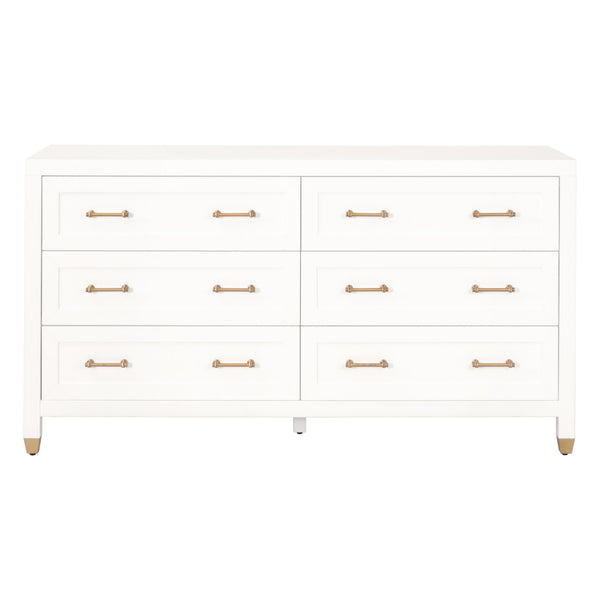 Essentials for Living Traditions Stella 6-Drawer Double Dresser 6136.WHT/BBRS