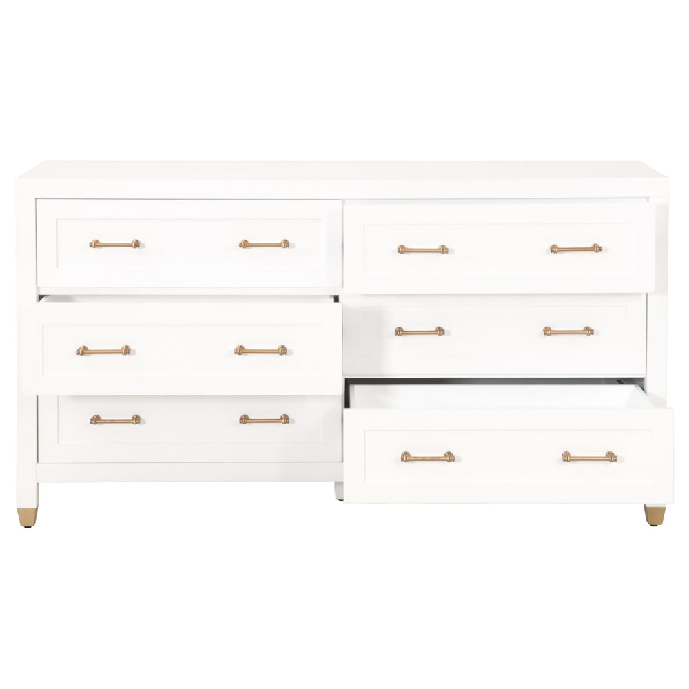Essentials for Living Traditions Stella 6-Drawer Double Dresser 6136.WHT/BBRS