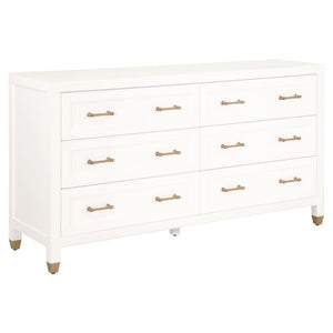 Essentials for Living Traditions Stella 6-Drawer Double Dresser 6136.WHT/BBRS