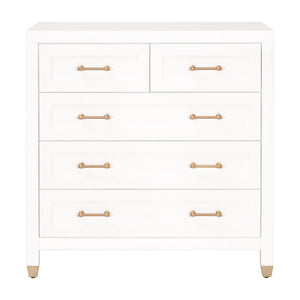 Essentials for Living Traditions Stella 5-Drawer High Chest 6135.WHT/BBRS