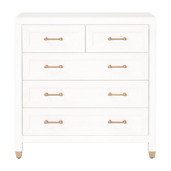 Essentials for Living Traditions Stella 5-Drawer High Chest 6135.WHT/BBRS