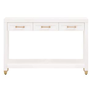 Essentials for Living Stella Narrow Console Table 6138.WHT/BBRS