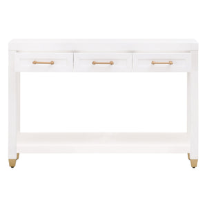 Essentials for Living Stella Narrow Console Table 6138.WHT/BBRS