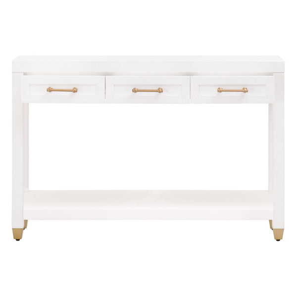 Essentials for Living Stella Narrow Console Table 6138.WHT/BBRS