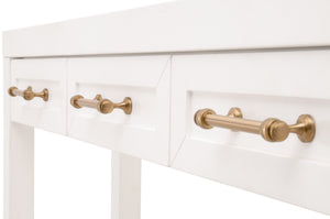 Essentials for Living Stella Narrow Console Table 6138.WHT/BBRS