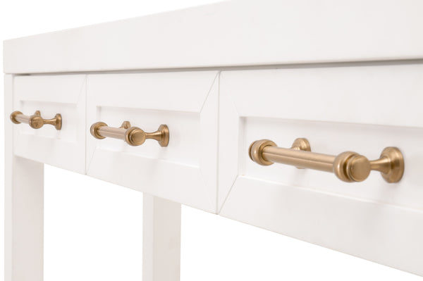 Essentials for Living Stella Narrow Console Table 6138.WHT/BBRS