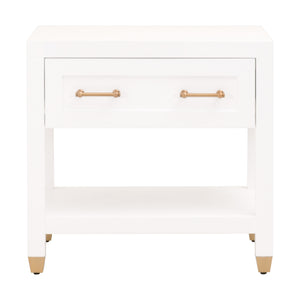 Essentials for Living Traditions Stella 1-Drawer Nightstand 6134.WHT/BBRS