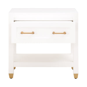 Essentials for Living Traditions Stella 1-Drawer Nightstand 6134.WHT/BBRS