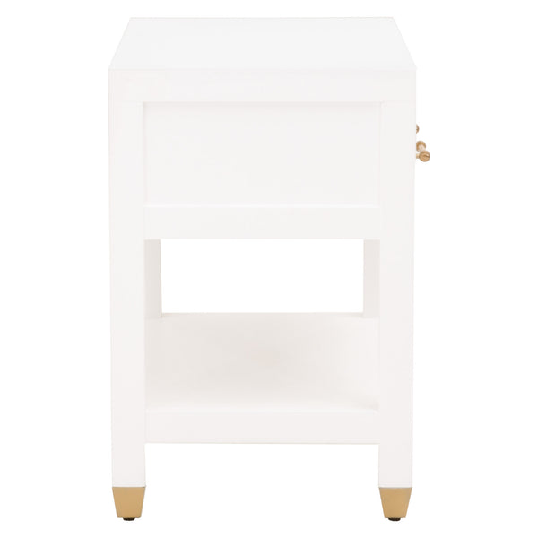 Essentials for Living Traditions Stella 1-Drawer Nightstand 6134.WHT/BBRS