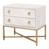 Traditions Strand Shagreen 2-Drawer Nightstand