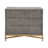 Traditions Strand Shagreen 3-Drawer Nightstand