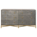 Traditions Strand Shagreen 6-Drawer Double Dresser