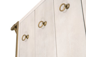 Essentials for Living Traditions Strand Shagreen 6-Drawer Double Dresser 6122.WHT-SHG/GLD