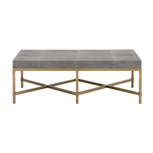 Essentials for Living Traditions Strand Shagreen Coffee Table 6117.GRY-SHG/GLD
