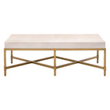 Essentials for Living Traditions Strand Shagreen Coffee Table 6117.WHT-SHG/GLD