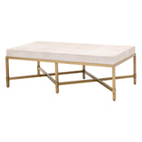 Essentials for Living Traditions Strand Shagreen Coffee Table 6117.WHT-SHG/GLD