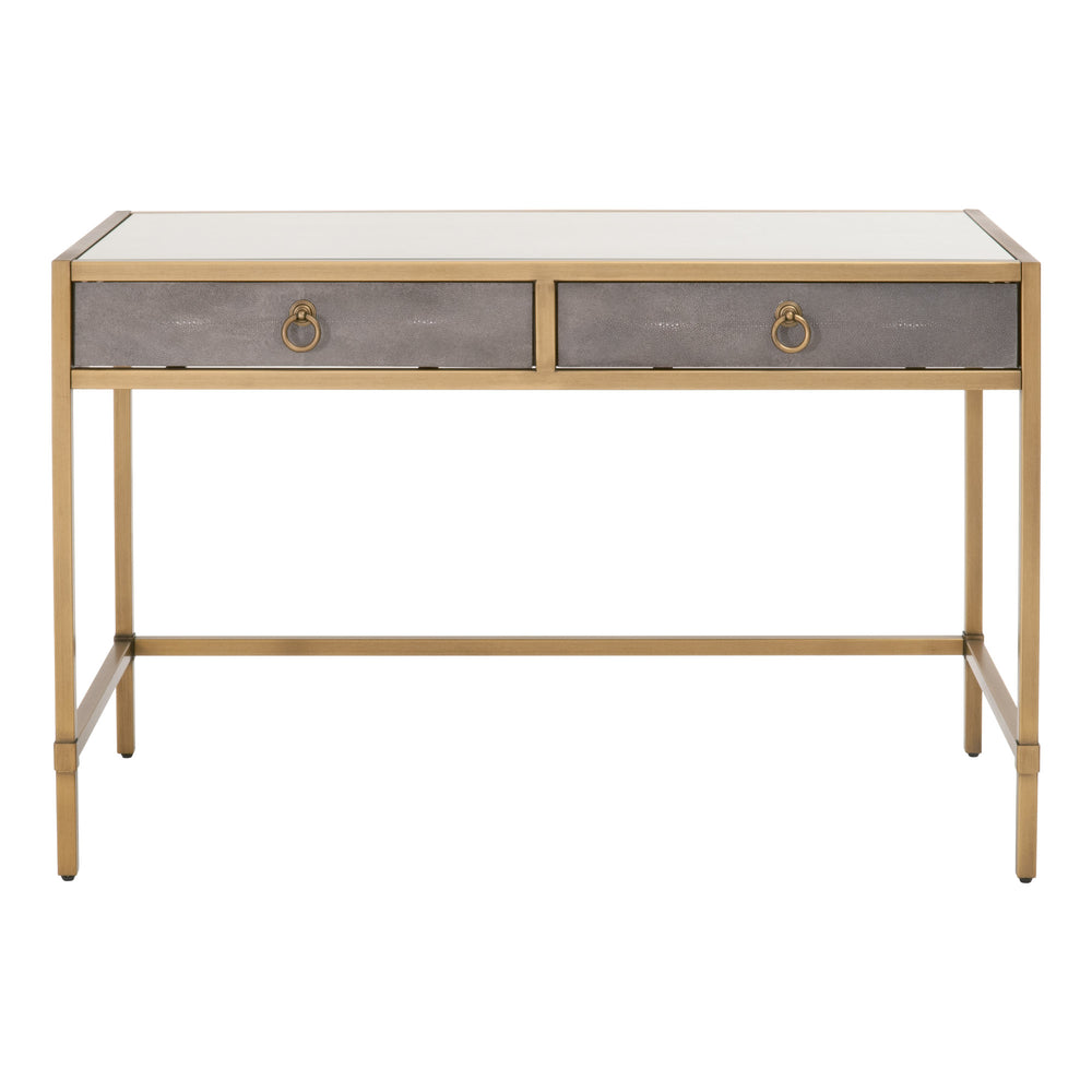 Essentials for Living Traditions Strand Shagreen Desk 6124.GRY-SHG/GLD