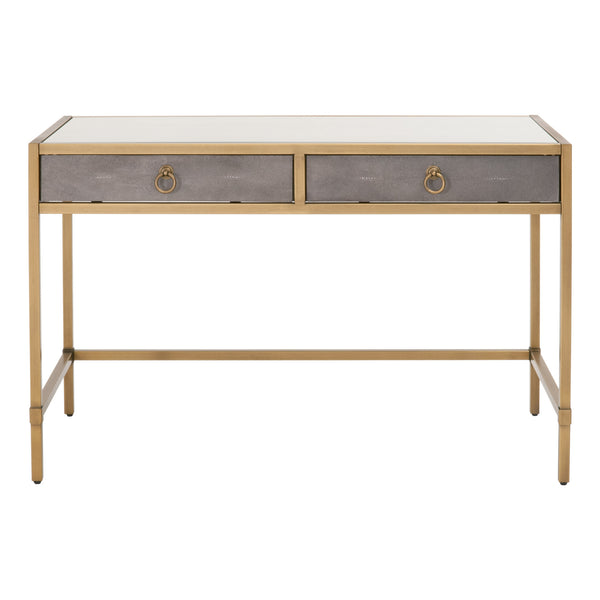 Essentials for Living Traditions Strand Shagreen Desk 6124.GRY-SHG/GLD