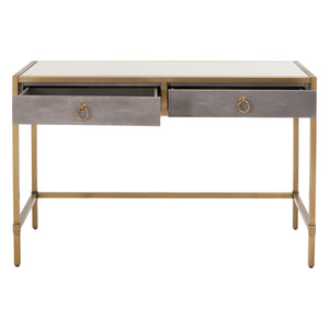 Essentials for Living Traditions Strand Shagreen Desk 6124.GRY-SHG/GLD