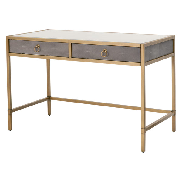 Essentials for Living Traditions Strand Shagreen Desk 6124.GRY-SHG/GLD