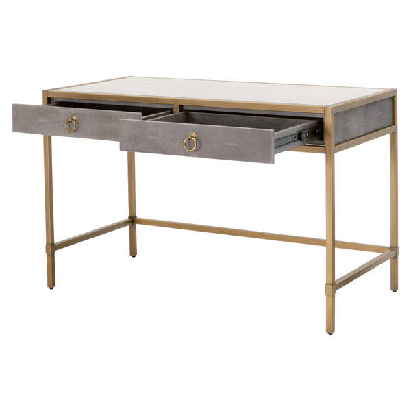 Essentials for Living Traditions Strand Shagreen Desk 6124.GRY-SHG/GLD