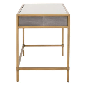 Essentials for Living Traditions Strand Shagreen Desk 6124.GRY-SHG/GLD